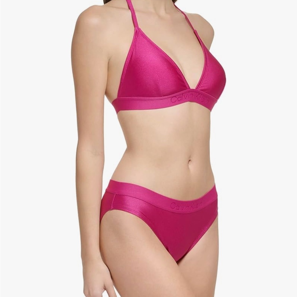 NWT Calvin Klein Fuchsia Bikini Set size L - Picture 3 of 14
